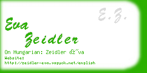 eva zeidler business card